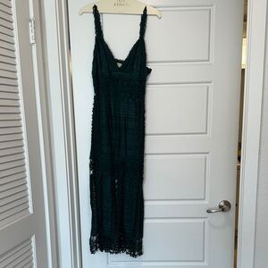 BRAND NEW ULLA JOHNSON Elegant Dark Green Lace Dress